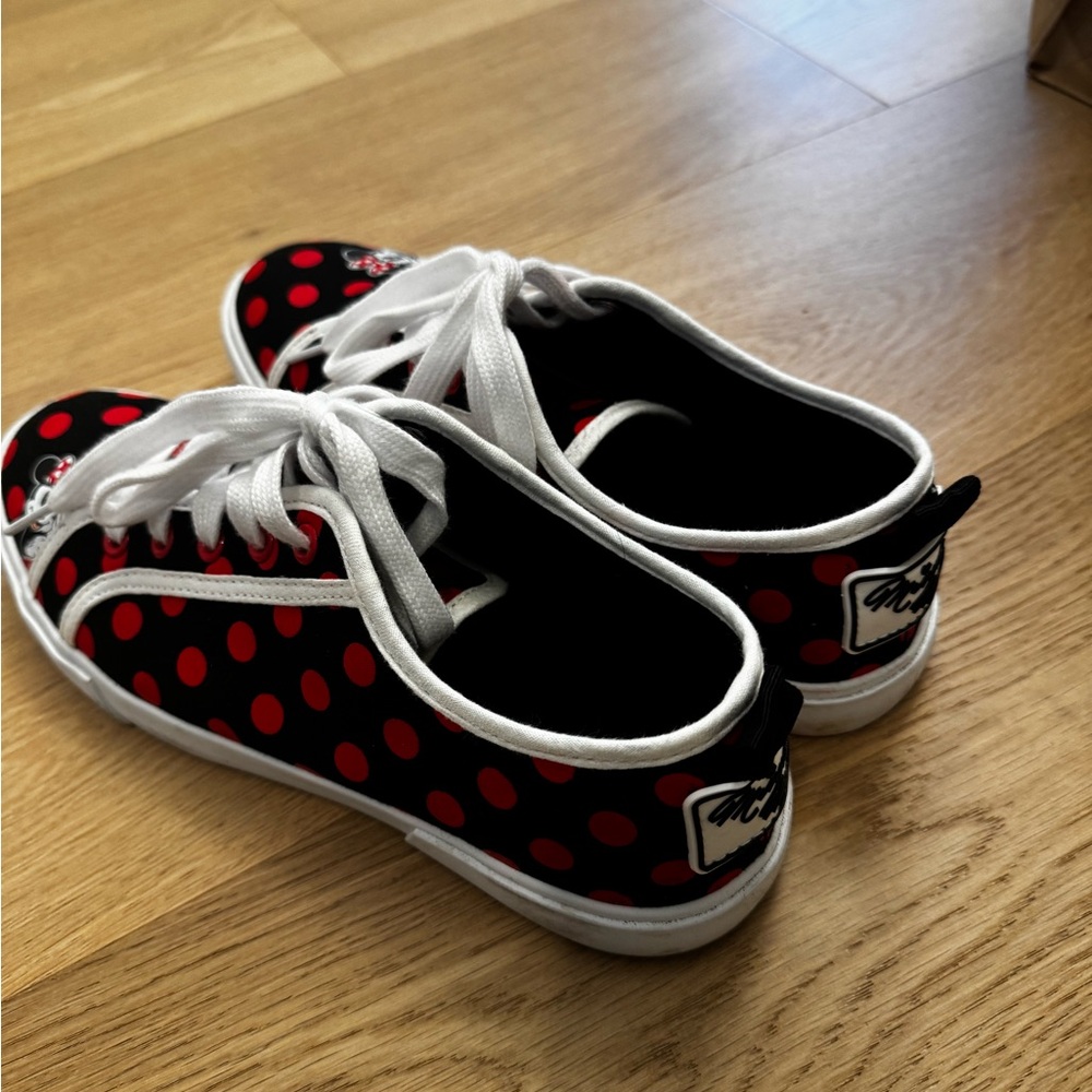 Disney Red Polka Dot Sneakers with Minnie Mouse Design - Picture 3 of 4